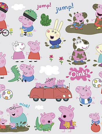 Stickers repositionnables Peppa Pig 25,4CM X 45,7CM