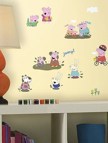 Stickers repositionnables Peppa Pig 25,4CM X 45,7CM