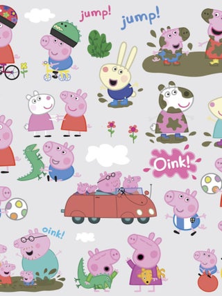 Stickers repositionnables Peppa Pig 25,4CM X 45,7CM