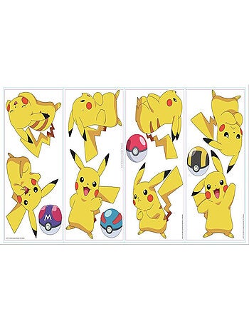 Stickers repositionnables Pikachu Pokemon 22,9CM X 92,7CM