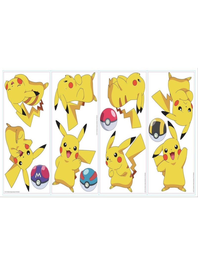 Stickers repositionnables Pikachu Pokemon 22,9CM X 92,7CM Multicolore - Kiabi