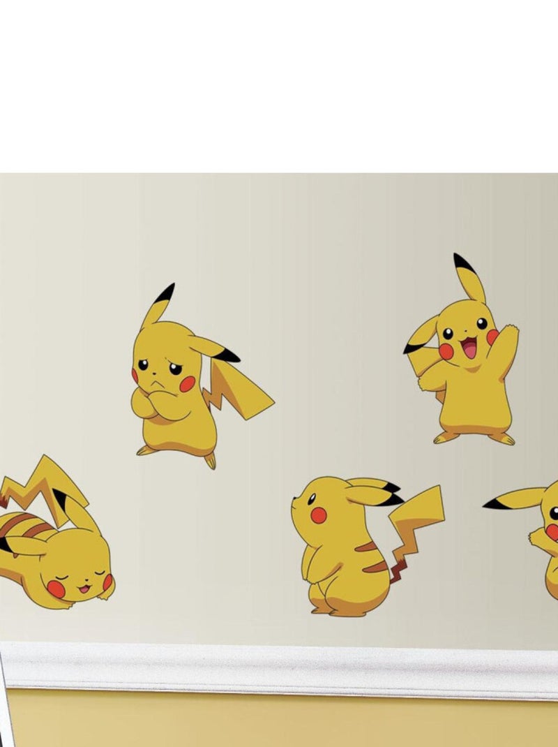 Stickers repositionnables Pikachu Pokemon 22,9CM X 92,7CM Multicolore - Kiabi