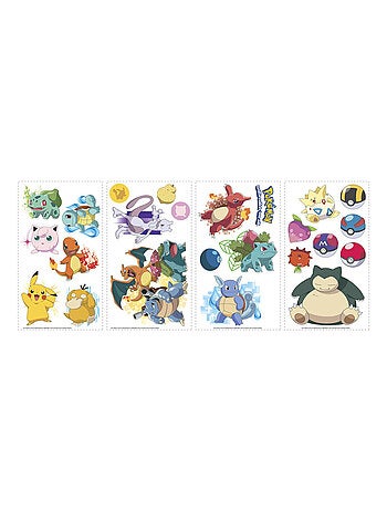 Stickers repositionnables Pokemon Attrapez les tous ! NIN 25,4CM X 45,7CM