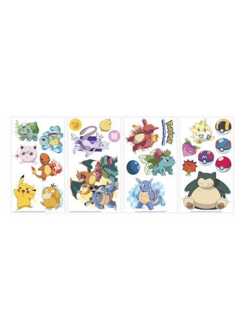 Stickers repositionnables Pokemon Attrapez les tous ! NIN 25,4CM X 45,7CM - Kiabi