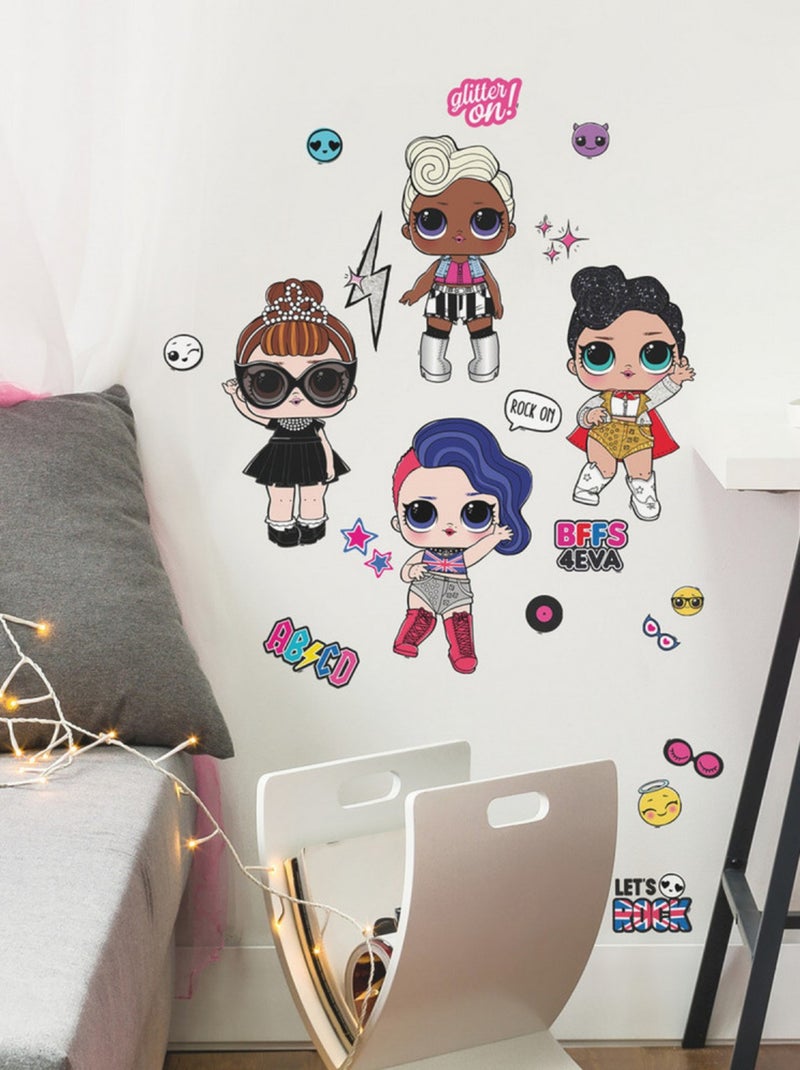 Stickers repositionnables Poupées LOL Surprise - Rockstar Multicolore - Kiabi