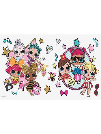 Stickers repositionnables Poupées LOL Surprise dans une étoile