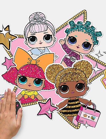 Stickers repositionnables Poupées LOL Surprise dans une étoile