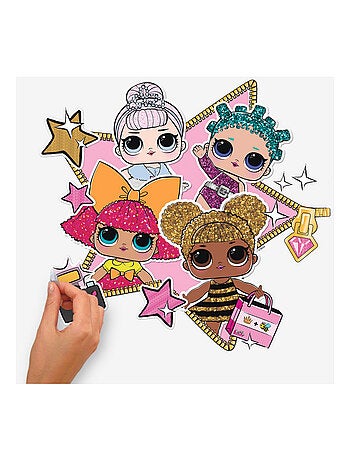 Stickers repositionnables Poupées LOL Surprise dans une étoile