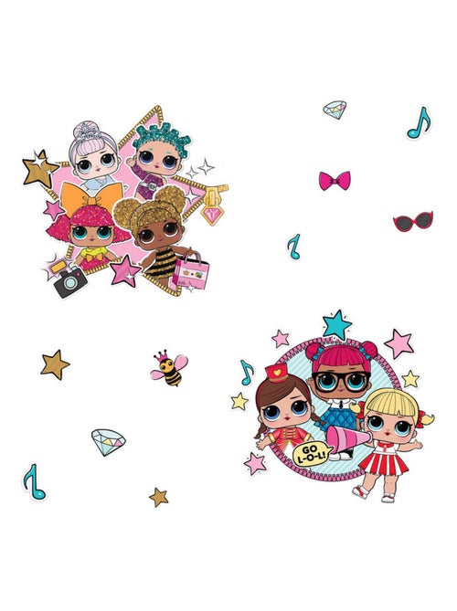 Stickers repositionnables Poupées LOL Surprise dans une étoile - Kiabi