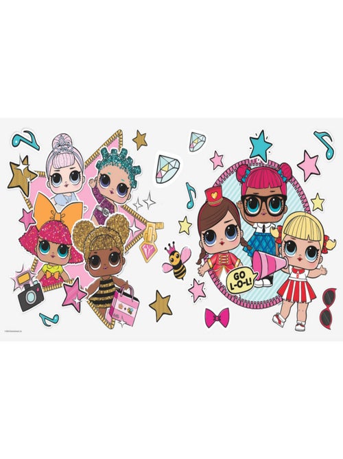 Stickers repositionnables Poupées LOL Surprise dans une étoile - Kiabi