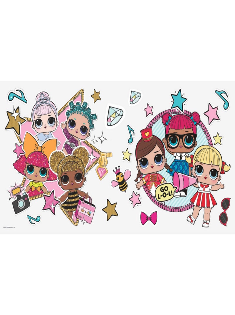 Stickers repositionnables Poupées LOL Surprise dans une étoile Multicolore - Kiabi