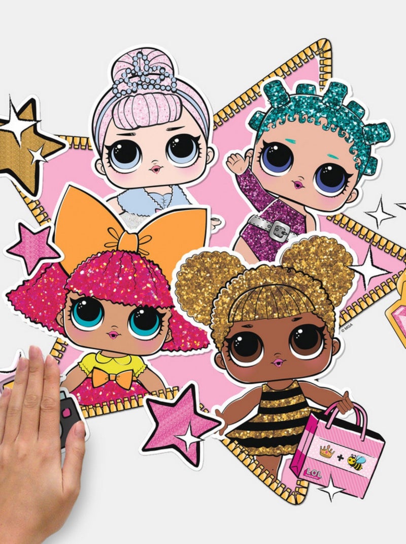 Stickers repositionnables Poupées LOL Surprise dans une étoile Multicolore - Kiabi