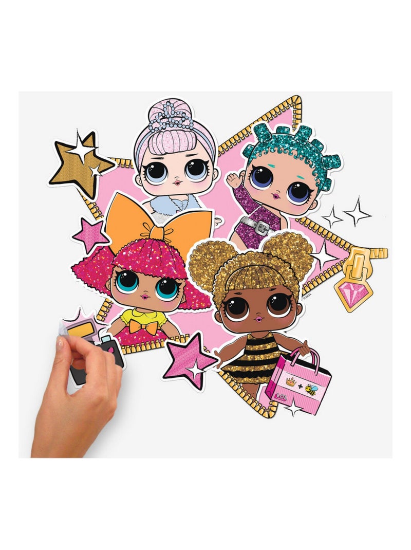 Stickers repositionnables Poupées LOL Surprise dans une étoile Multicolore - Kiabi