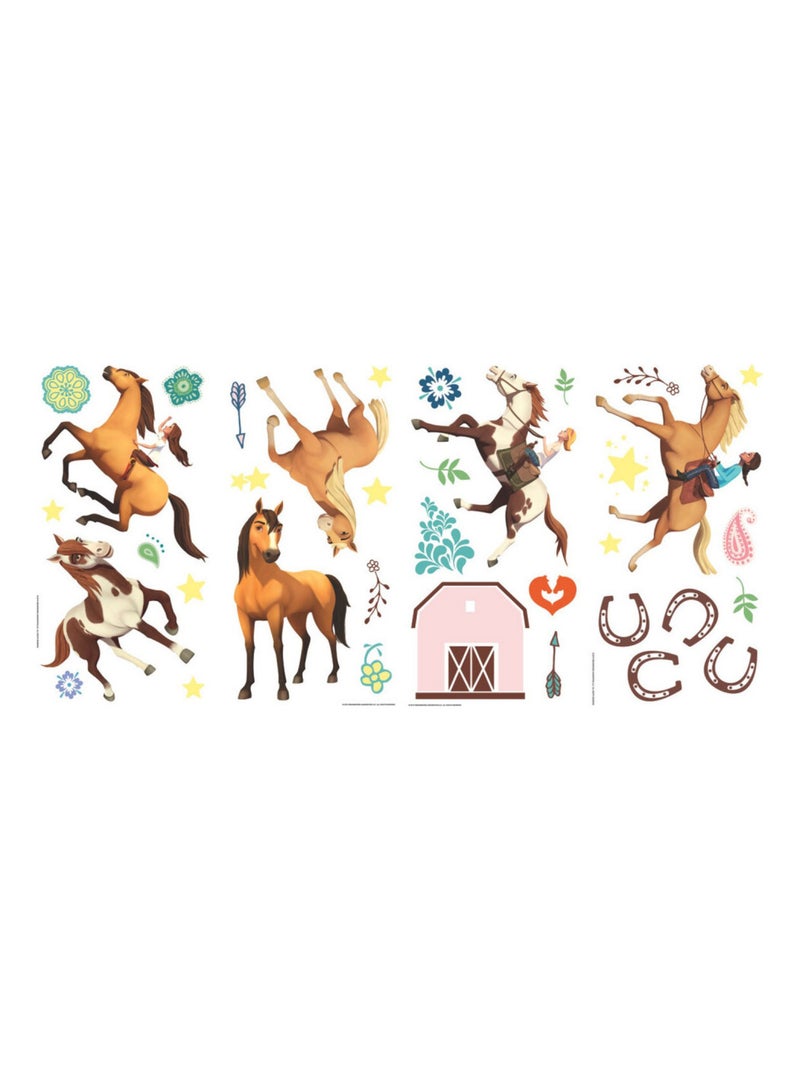 Stickers repositionnables Spirit : Au Galop en toute Liberté Multicolore - Kiabi