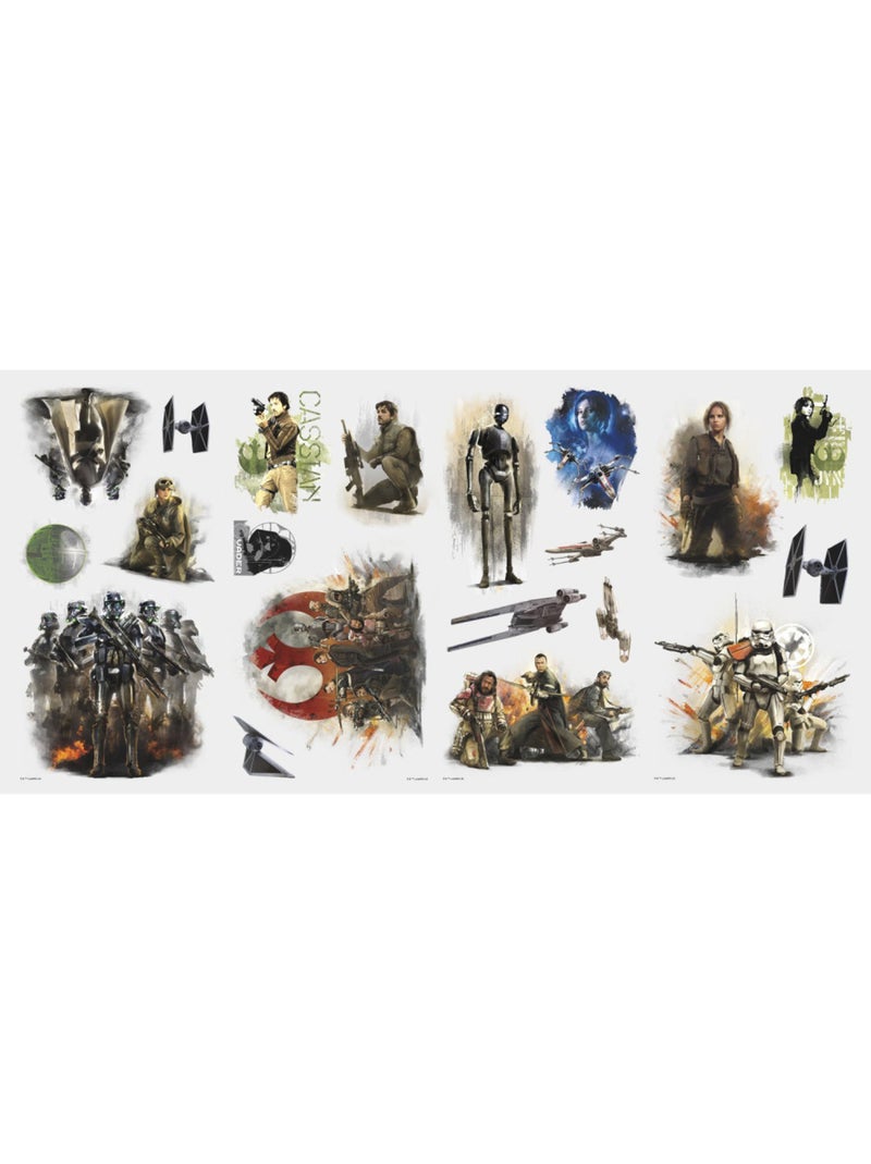 Stickers repositionnables Star Wars Rogue One 25,4CM X 45,7CM Multicolore - Kiabi