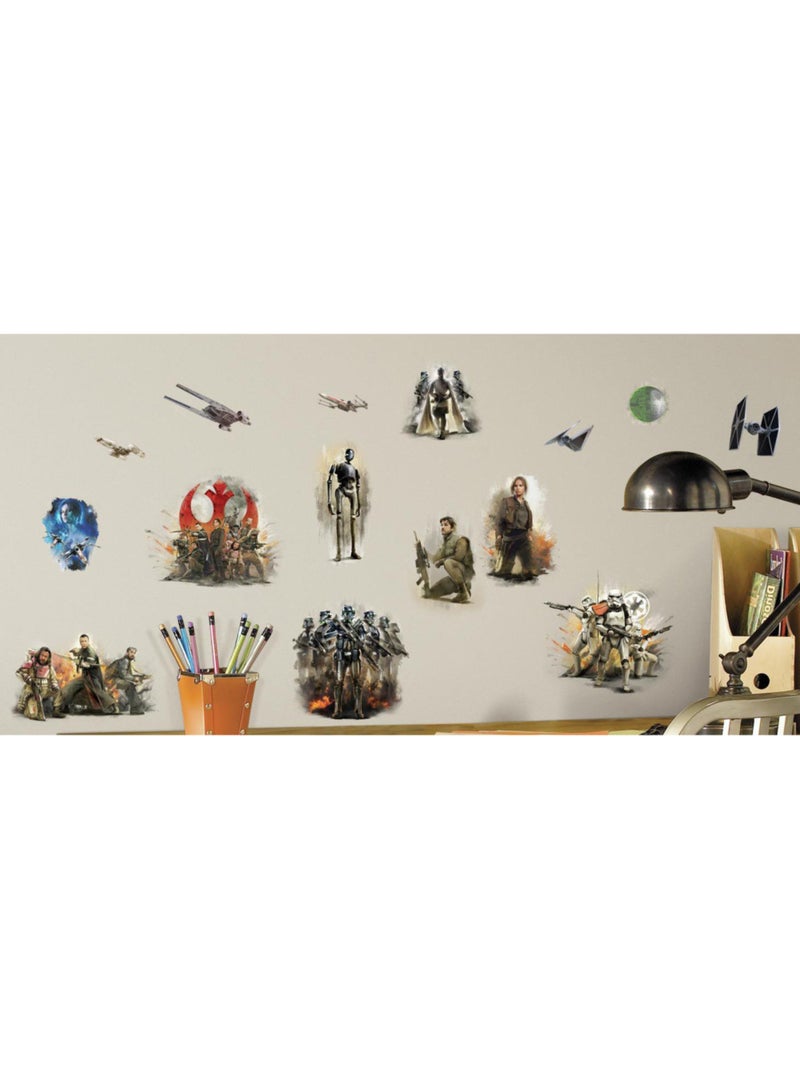 Stickers repositionnables Star Wars Rogue One 25,4CM X 45,7CM Multicolore - Kiabi