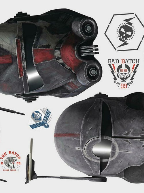 Stickers repositionnables Star Wars série Bad Batch casques - Kiabi