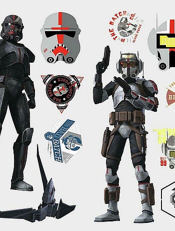 Stickers repositionnables Star Wars série Bad Batch personnages