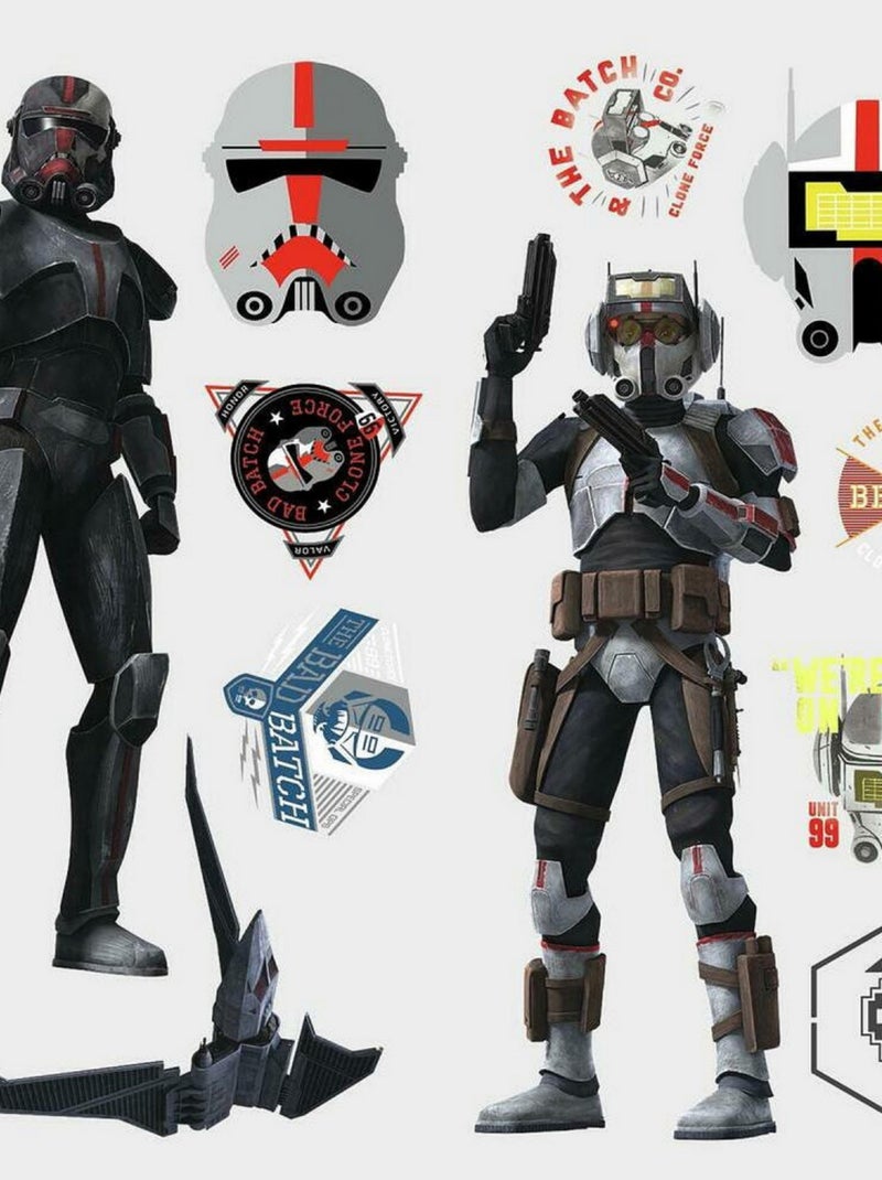 Stickers repositionnables Star Wars série Bad Batch personnages Multicolore - Kiabi