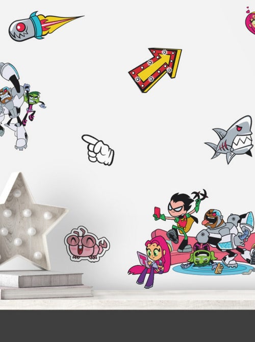 Stickers repositionnables Teen Titans Go ! - tous les personnages - Kiabi