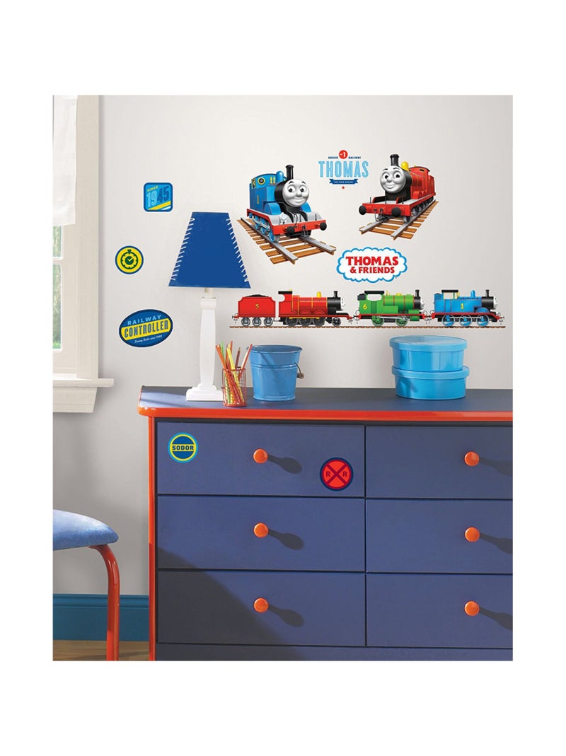 Stickers repositionnables Thomas et ses amis 25,4CM X 45,7CM Multicolore - Kiabi