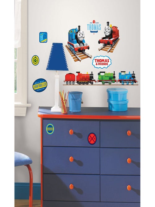 Stickers repositionnables Thomas et ses amis La course 25,4CM X 45,7CM - Kiabi