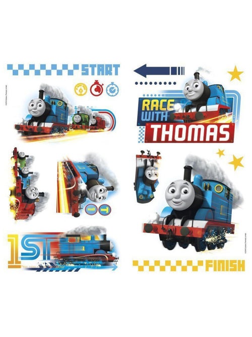 Stickers repositionnables Thomas et ses amis La course 25,4CM X 45,7CM - Kiabi