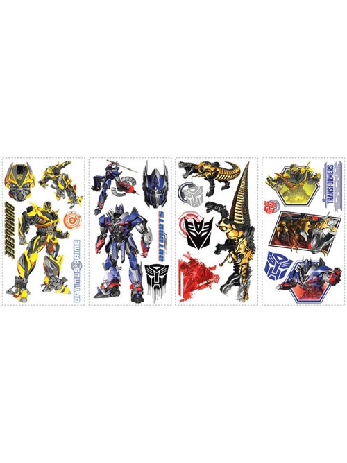 Stickers repositionnables Transformers 4 l'âge de l'extinction 25,4CM X 45,7CM - Kiabi