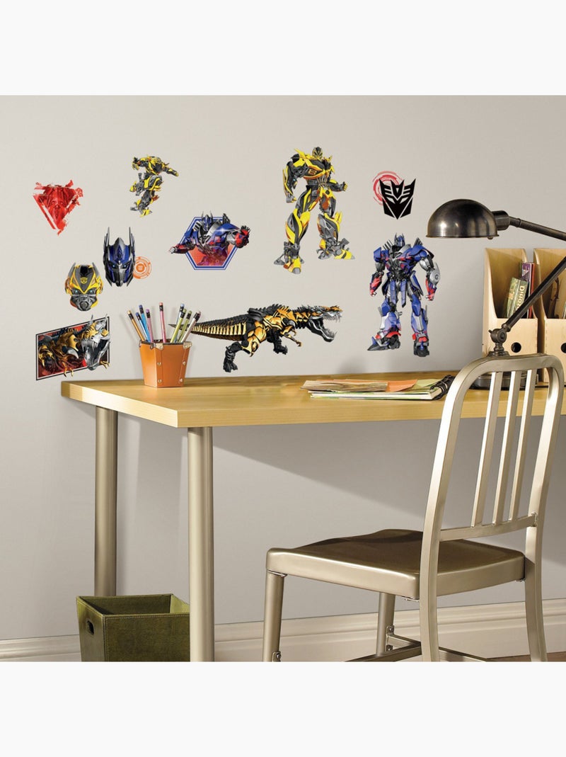 Stickers repositionnables Transformers 4 l'âge de l'extinction 25,4CM X 45,7CM Multicolore - Kiabi