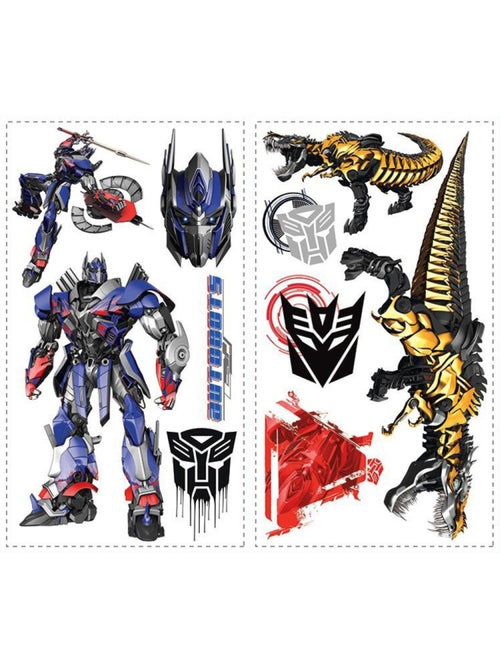 Stickers repositionnables Transformers 4 l'âge de l'extinction 25,4CM X 45,7CM - Kiabi