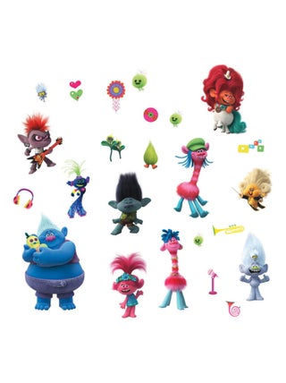 Stickers repositionnables Trolls - tous les personnages