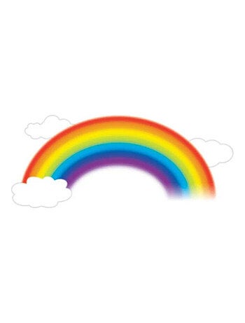 Stickers repositionnalble arc en ciel et troi nuages blancs