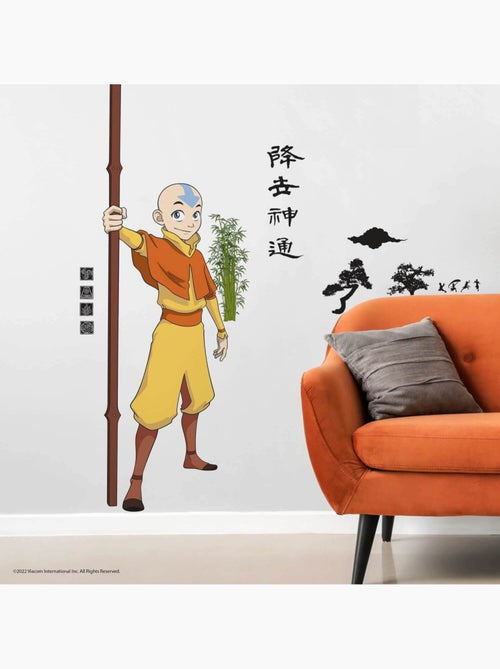Stickers repositionnalbles avatar aang tient une lance - Kiabi
