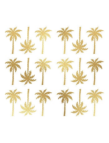 Stickers repositonnables - Palmiers en or