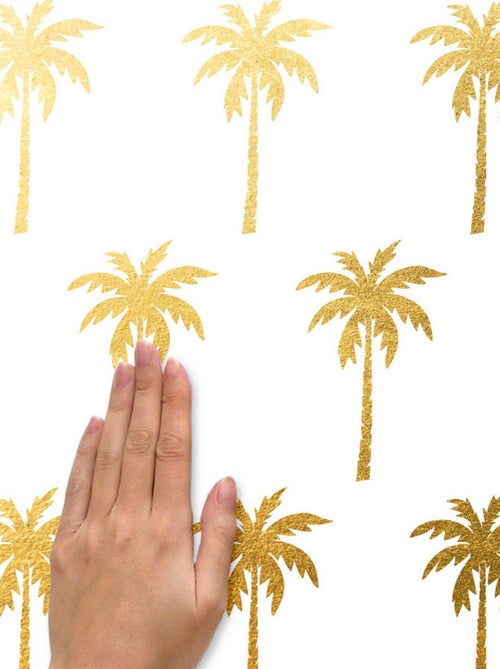 Stickers repositonnables - Palmiers en or - Kiabi