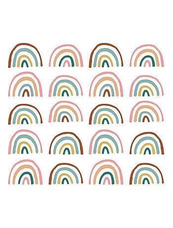 Stickers retro arc en ciel