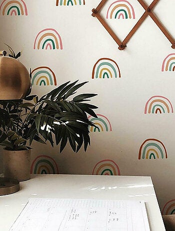 Stickers retro arc en ciel