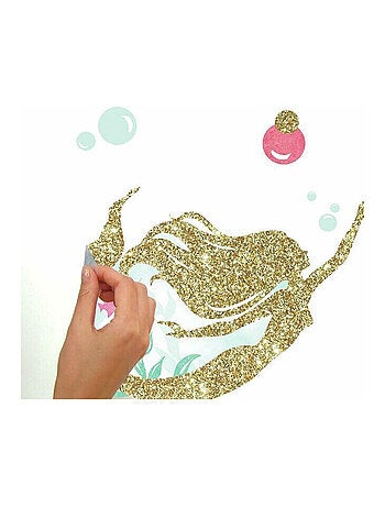 Stickers Sirènes à paillettes Disney 21 éléments My Littre Mermaid Sleeps Here