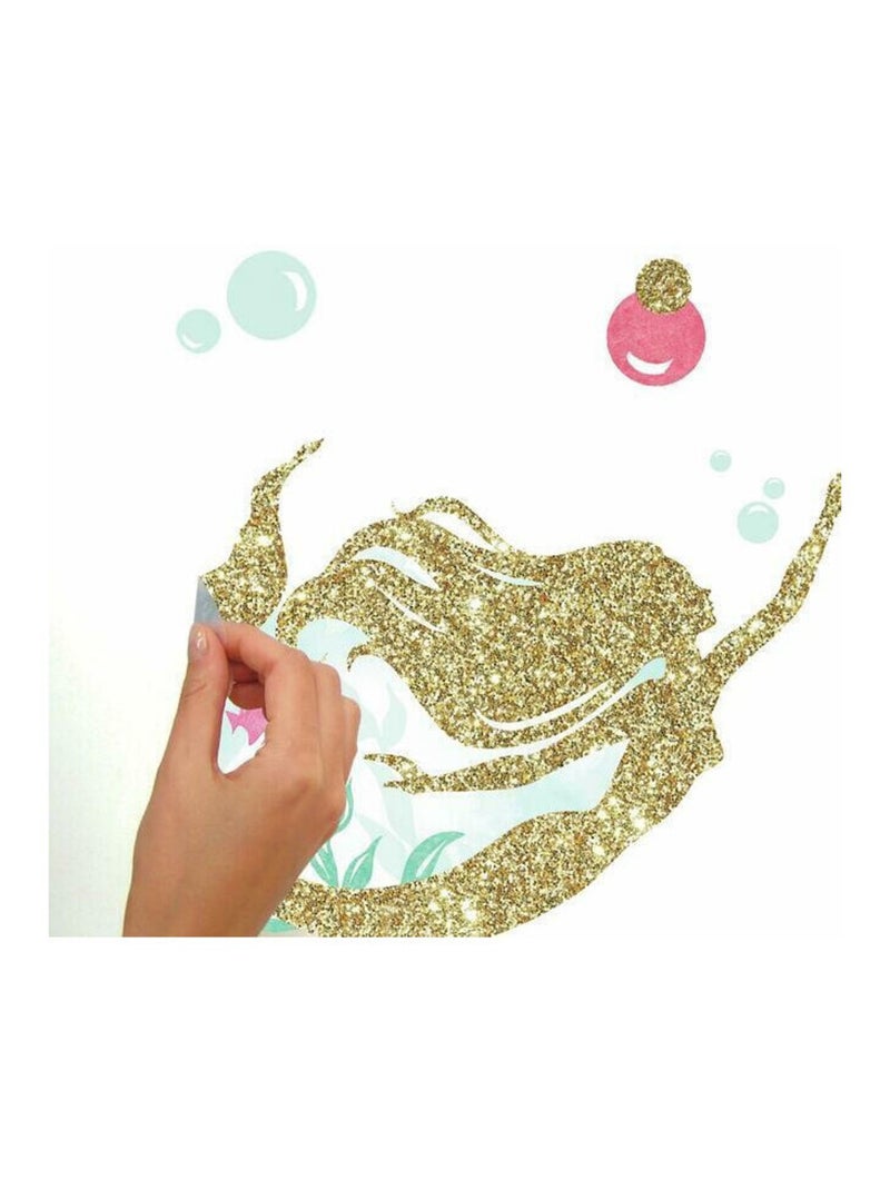 Stickers Sirènes à paillettes Disney 21 éléments My Littre Mermaid Sleeps Here Multicolore - Kiabi