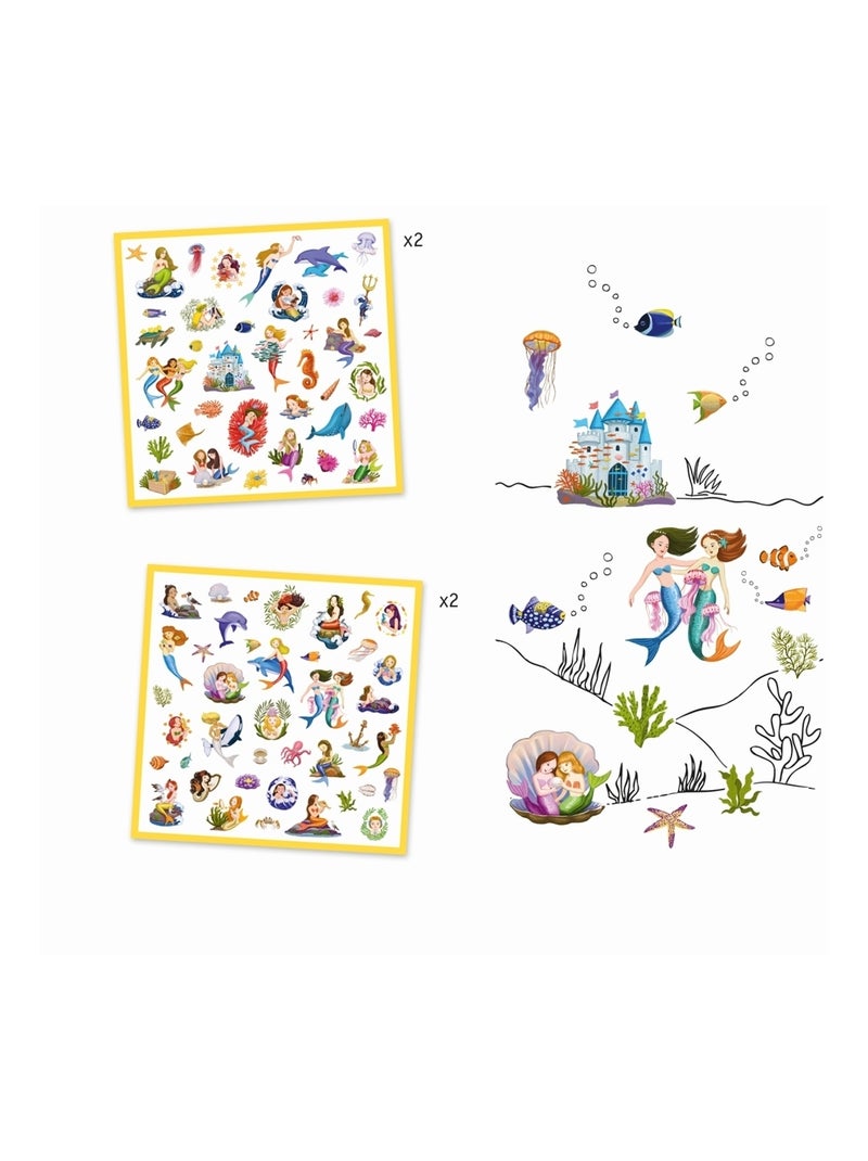 Stickers Sirènes Multicolore - Kiabi