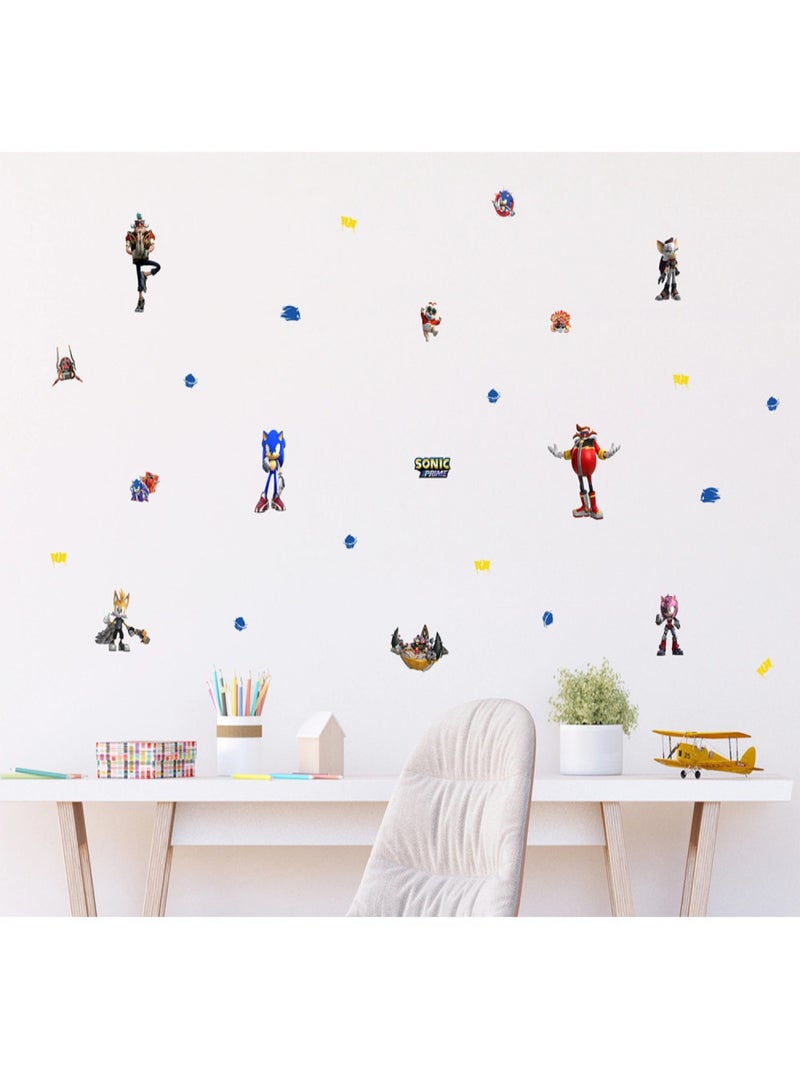 Stickers Sonic Prime 7 personnages  18 motifs - 30x30 cm Multicolore - Kiabi