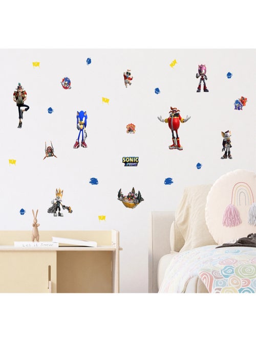 Stickers Sonic Prime 7 personnages  18 motifs - 30x30 cm - Kiabi