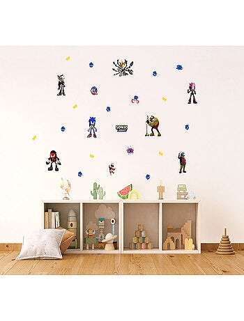 Stickers Sonic Prime 7 personnages 18 motifs - 42,5x65 cm