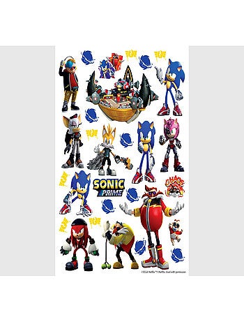 Stickers Sonic Prime 7 personnages 18 motifs - 65 x 85 cm