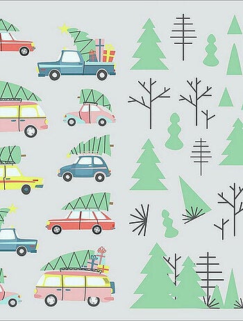 Stickers voitures retro de Noël