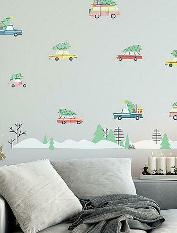 Stickers voitures retro de Noël