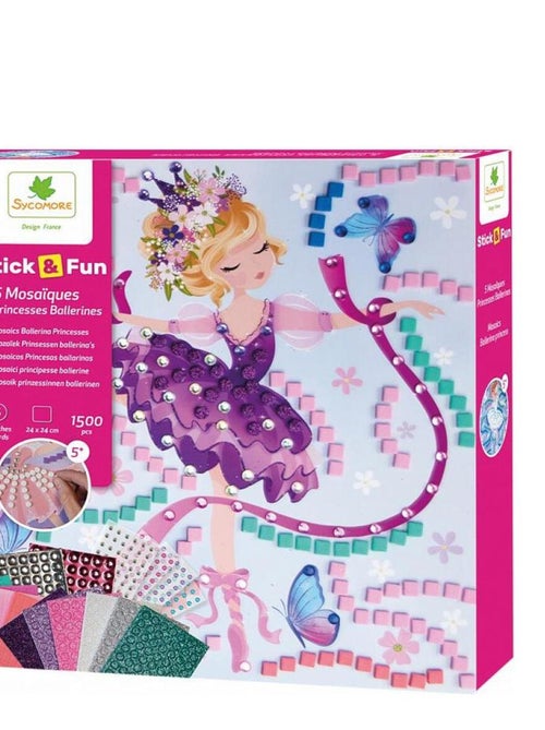 Stick'n fun princesses ballerine mosaiques - Kiabi