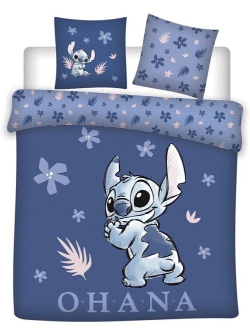 Stitch, Parure de Lit Double Imprimée Réversible 100% Coton, OHANA - Kiabi Stitch, Parure de Lit Double Imprimée Réversible 100% Coton, OHANA - Kiabi