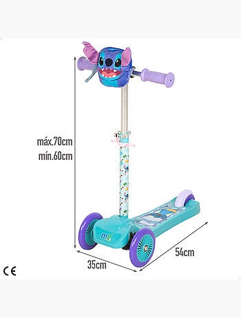 Stitch scooter à 3 roues pour enfants avec poche frontale