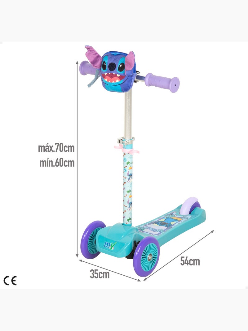 Stitch scooter à 3 roues pour enfants avec poche frontale N/A - Kiabi